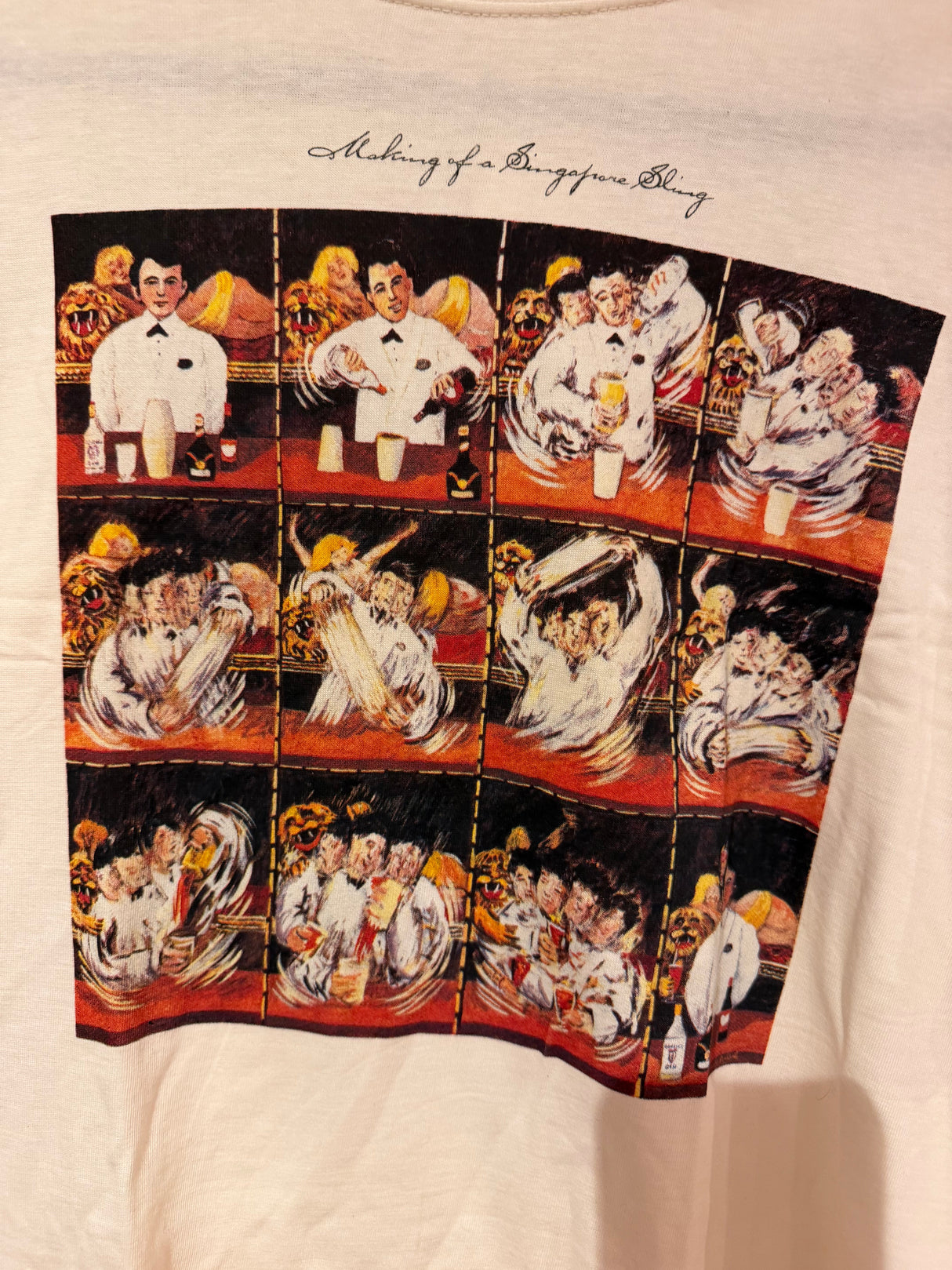 1990s “as is” Raffles Hotel Singapore Tee can fit xs - xl - TUV #321685
