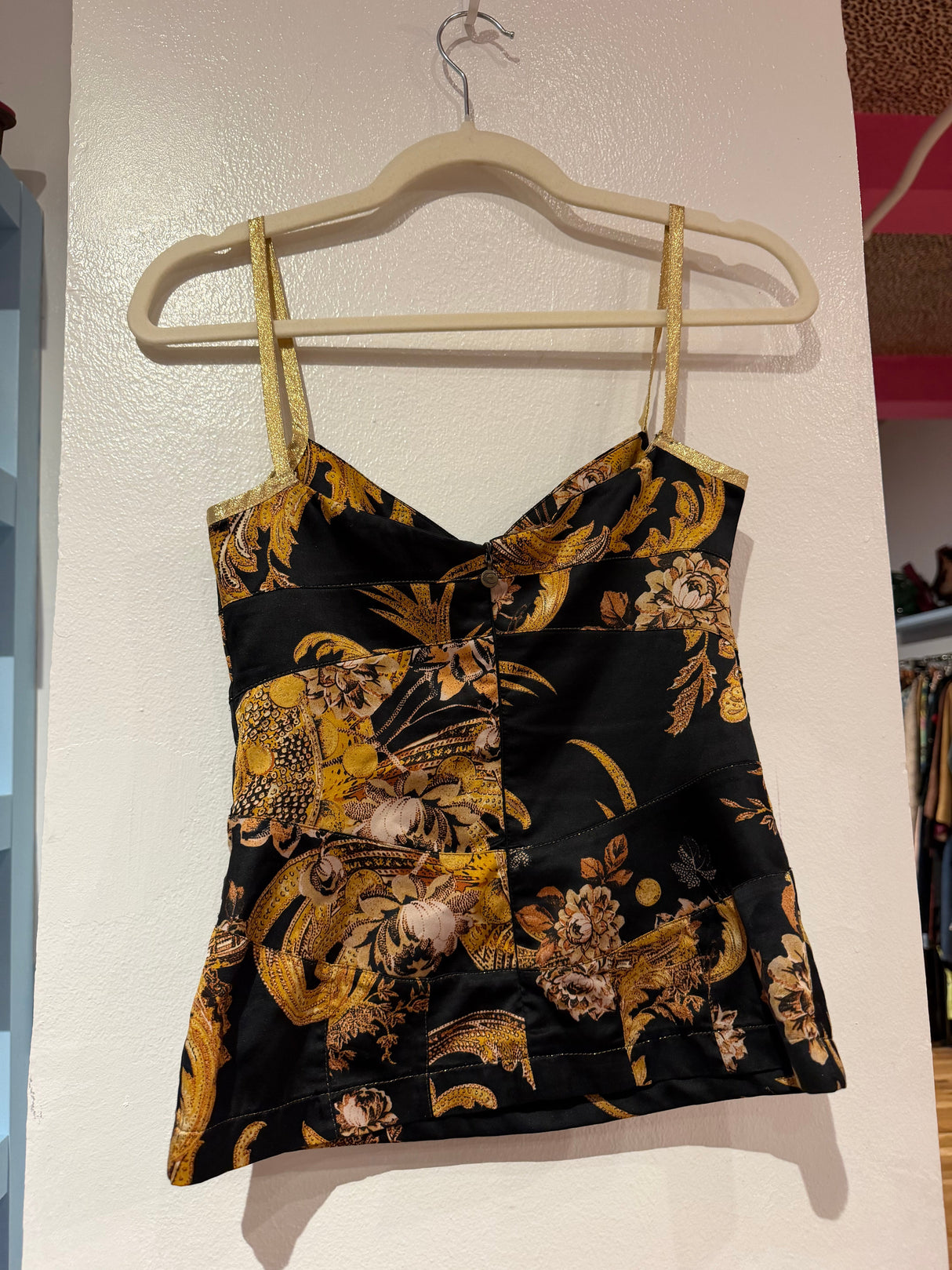 Roberto Cavalli vintage 2000s baroque tank top - size 38 - TUV #123