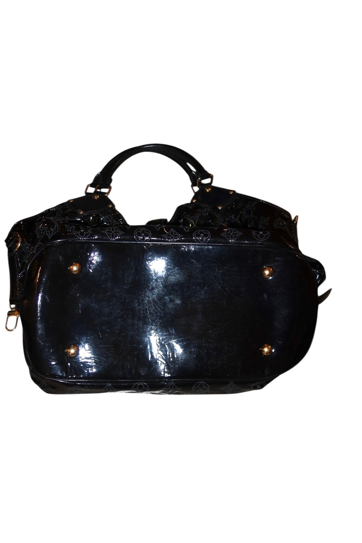 Louis Vuitton black Mahina hobo large bag