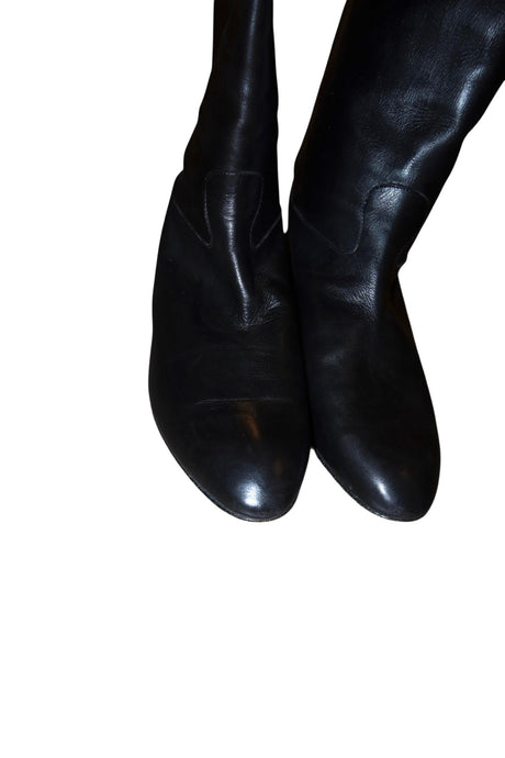 Escada black and green leather boots (36.5)