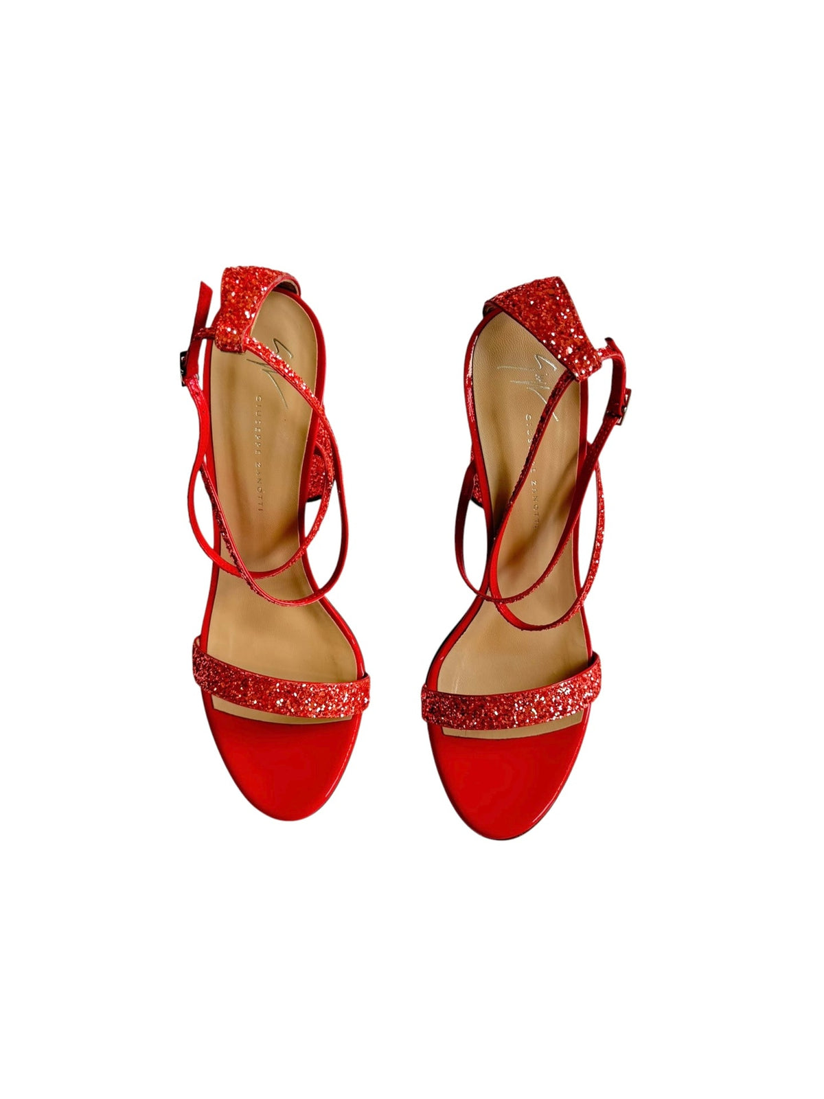 Giuseppe Zanotti red glitter heels (40)