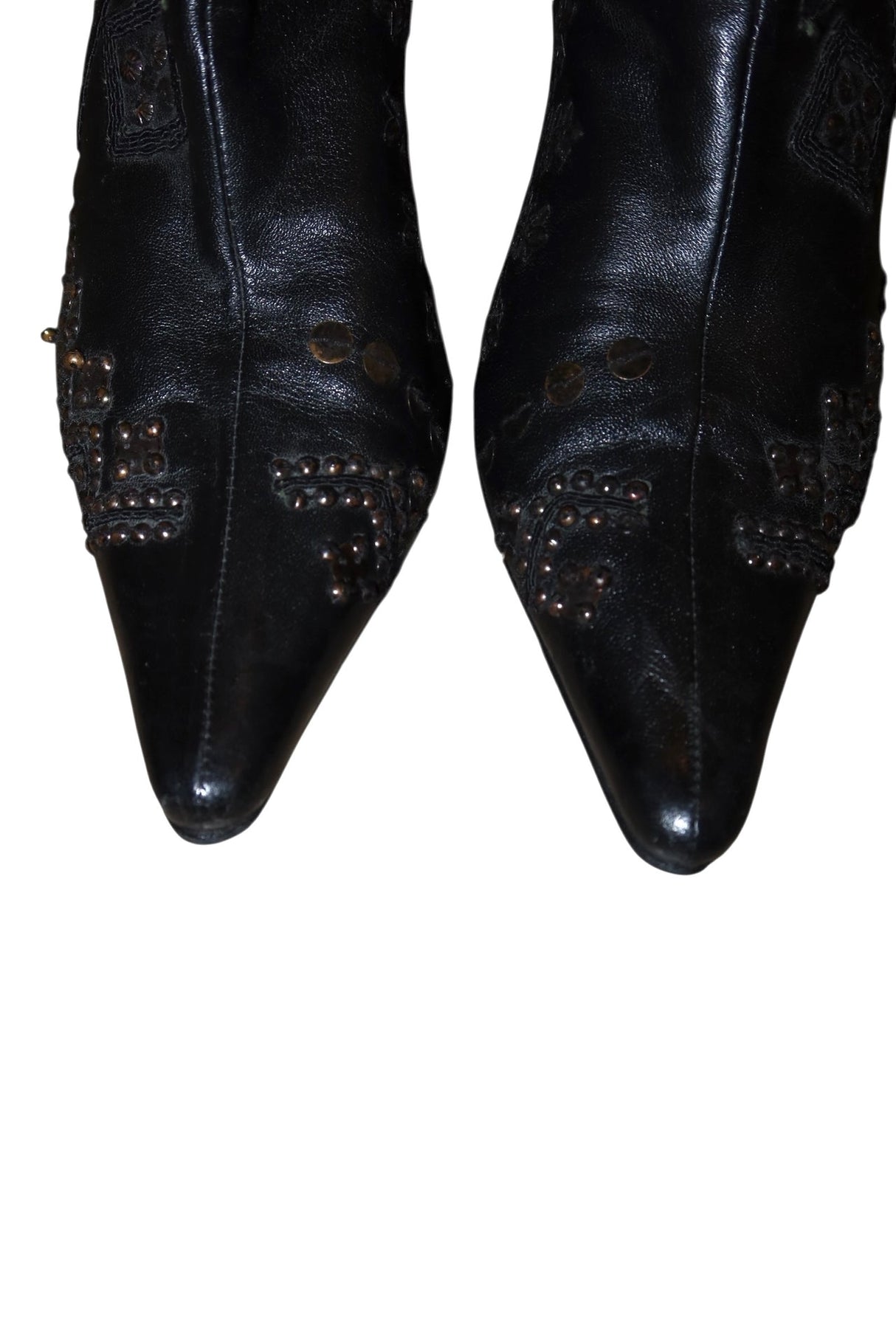 Oscar de la Renta black beaded booties (38)