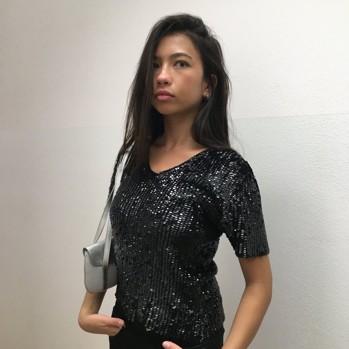 Oscar De La Renta Sequin Top