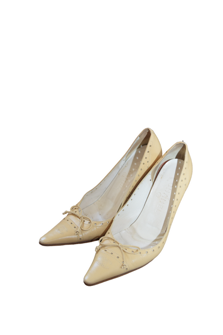 Chanel Nude "Double C" Heels