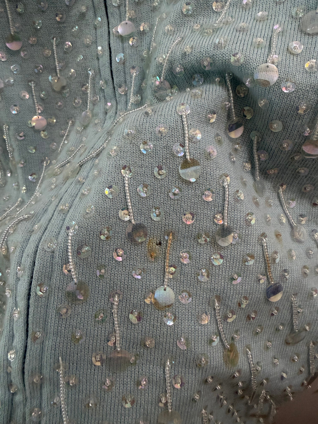 Blue bedazzled sweater vintage - SKU TUV #4457