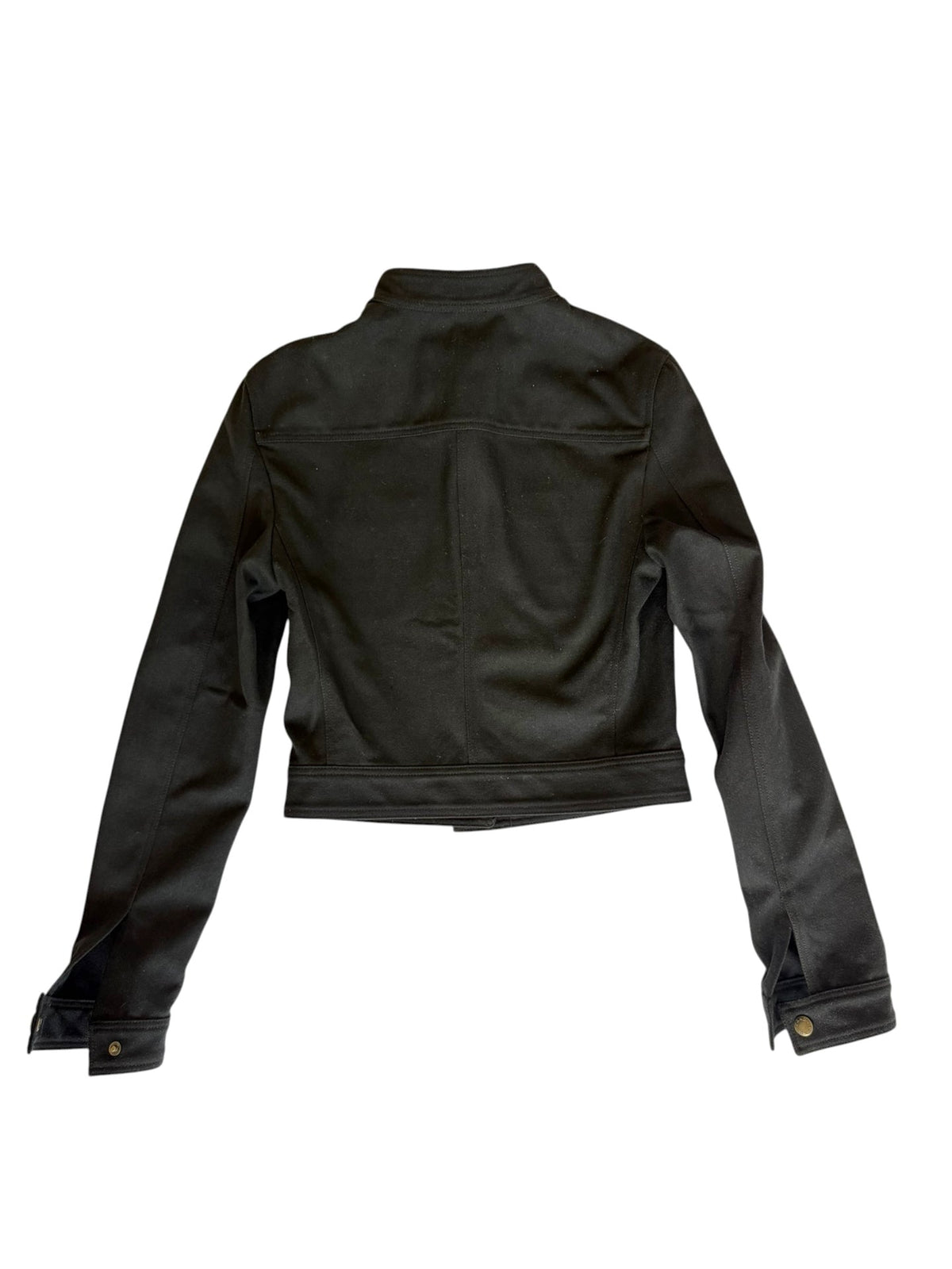 Prada black cropped moto jacket (sz 38)