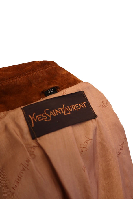 Yves Saint Laurent brown suede jacket