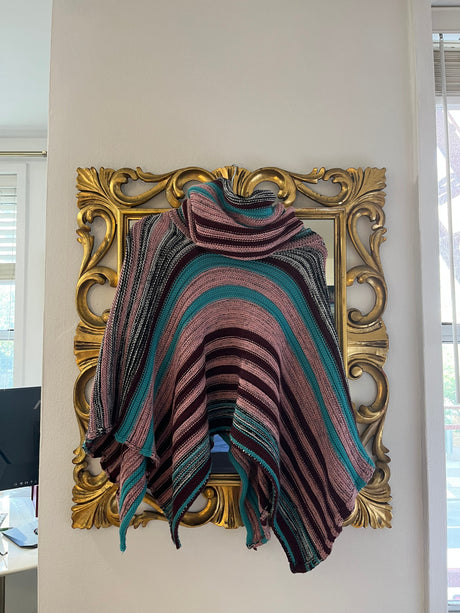 Missoni Lane Wool Multicolor and Glitter Poncho