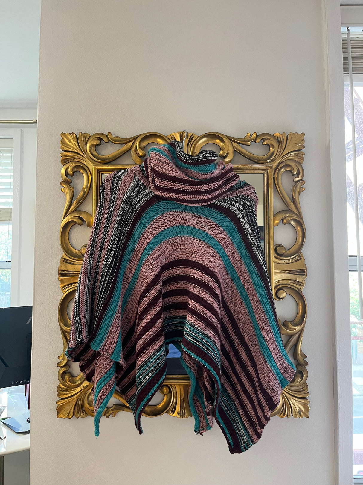 Missoni Lane Wool Multicolor and Glitter Poncho