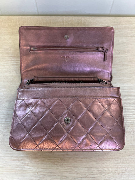 CHANEL Matelasse 2.25 Chain Wallet Shoulder Bag Leather Pink (Copy)