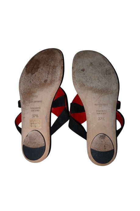Sergio Rossi red heart sandals (37.5)