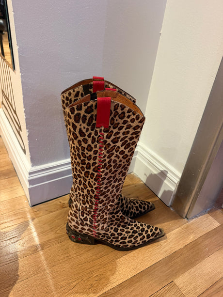 Cheetah pony hair boots size 7 - TUV #324567
