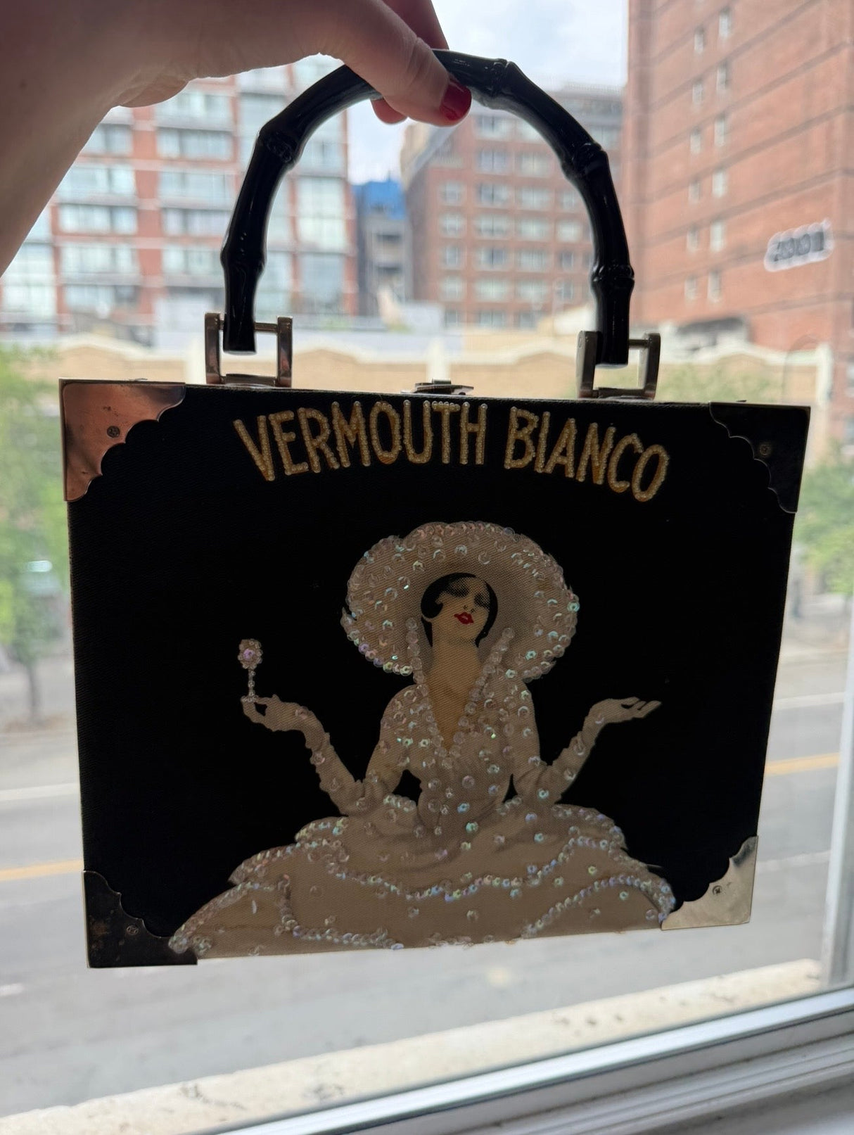 Vintage Vermouth Bianco Cigar Box style purse