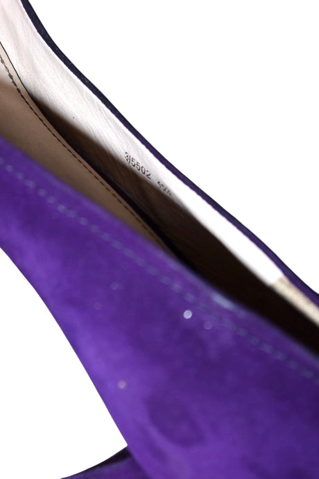 Prada purple suede chunky heels (40.5)