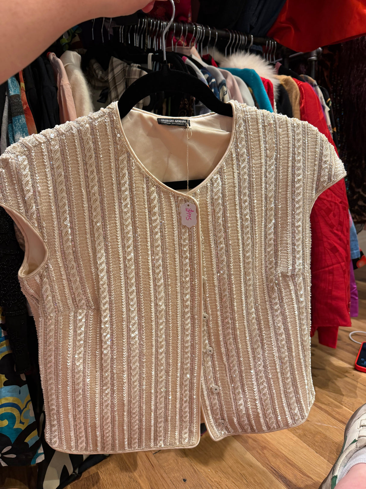Giorgio Armani Beaded White top