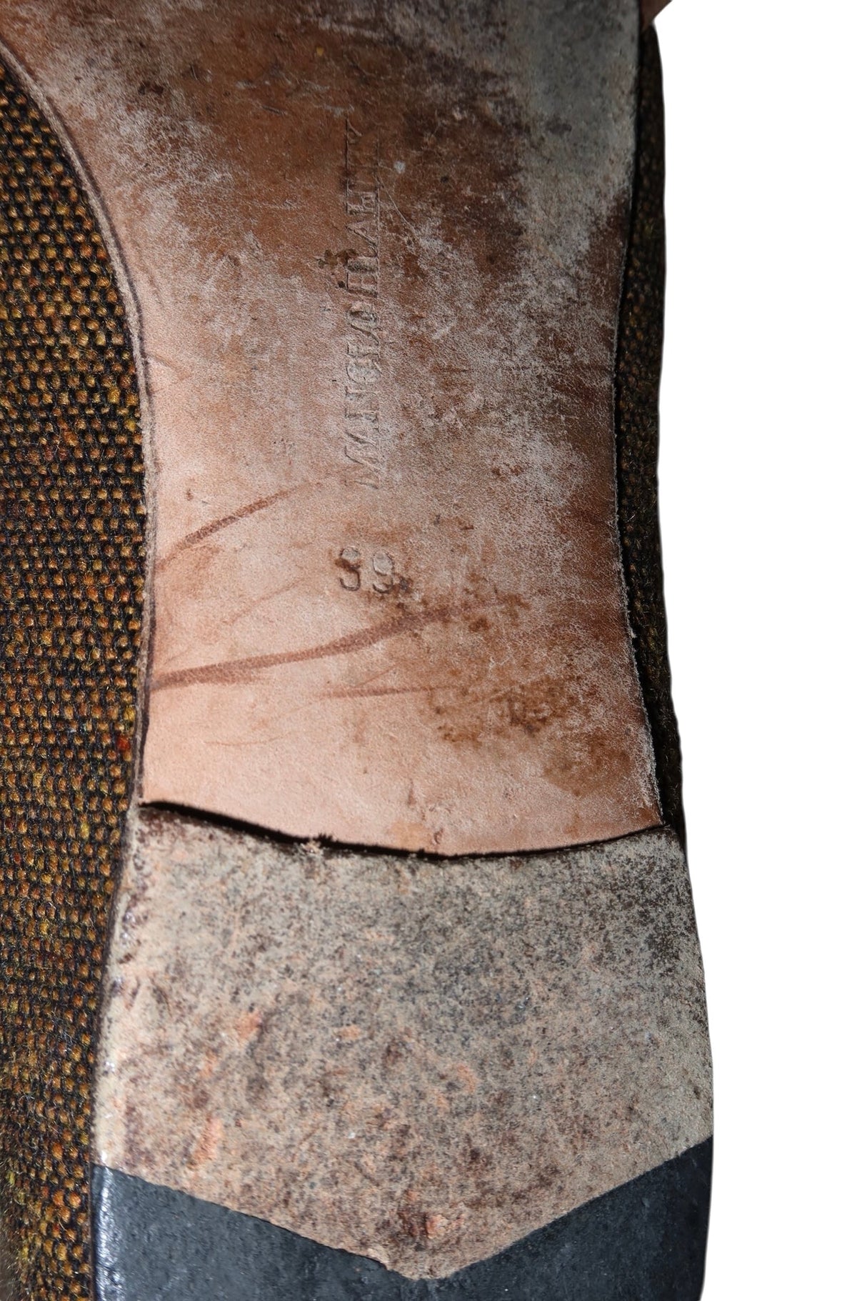 Manolo Blahnik brown flats with orange leather details (39)