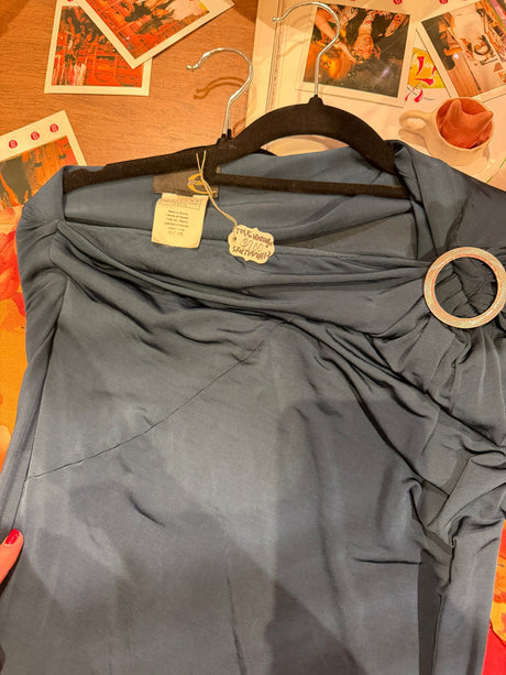 Just Cavalli Navy one shoulder dress