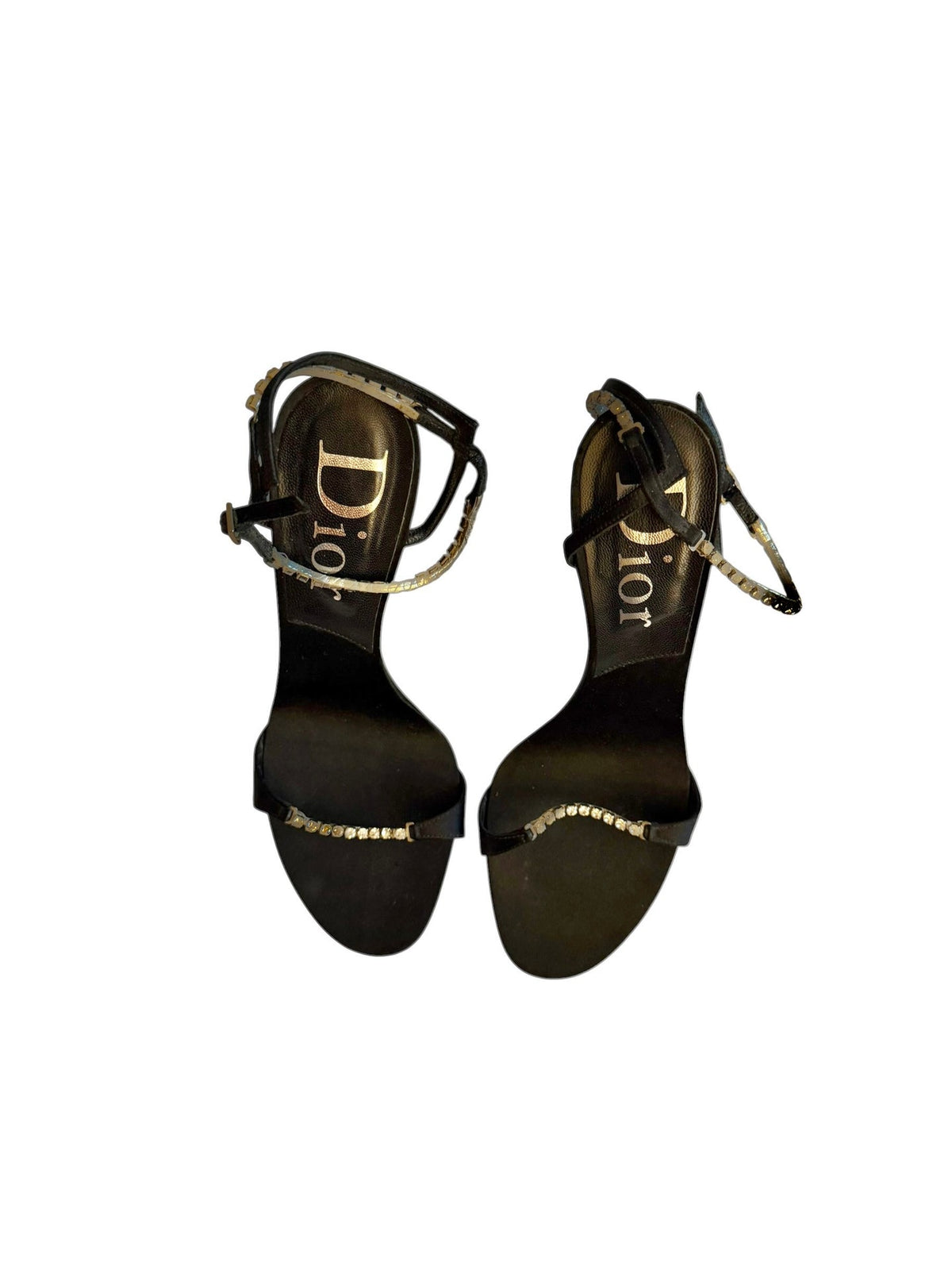 Dior black heels with rhinestones (37.5)
