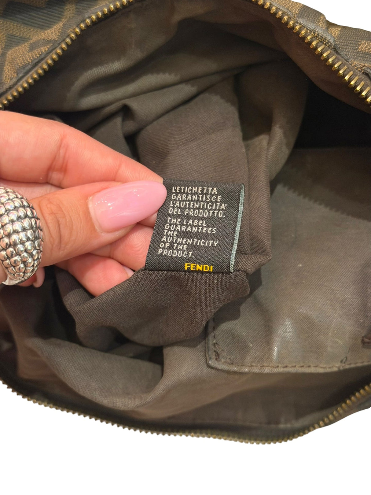 Fendi Mia zucca hobo bag