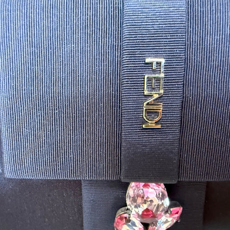 Fendi Satin Jeweled Clutch
