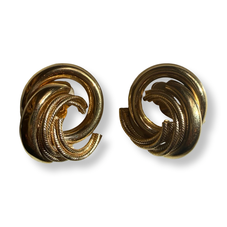 Givenchy Vintage Textured Loop Earrings