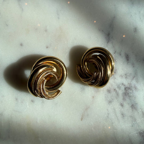 Givenchy Vintage Textured Loop Earrings