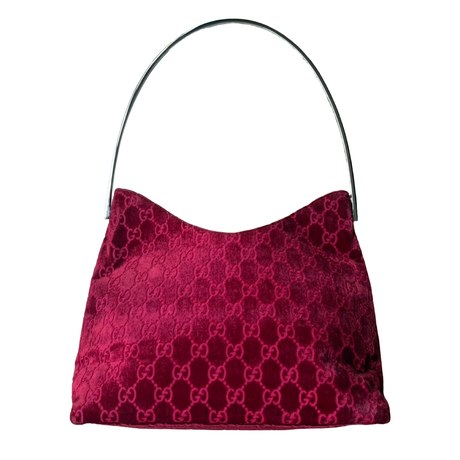 Gucci Vintage Velvet Bucket Tote