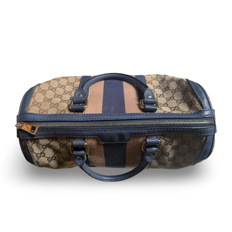 Gucci Web Boston Bag Medium Satchel