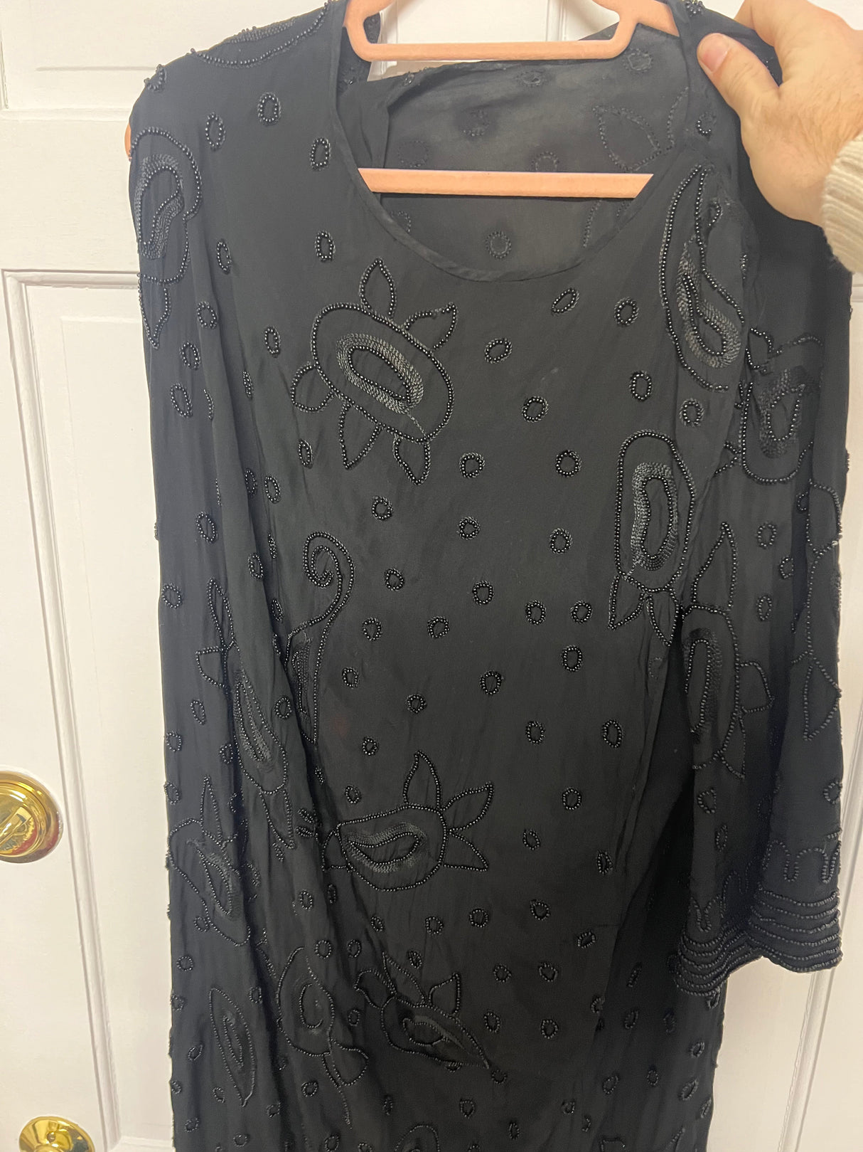 Black beaded dress no brand