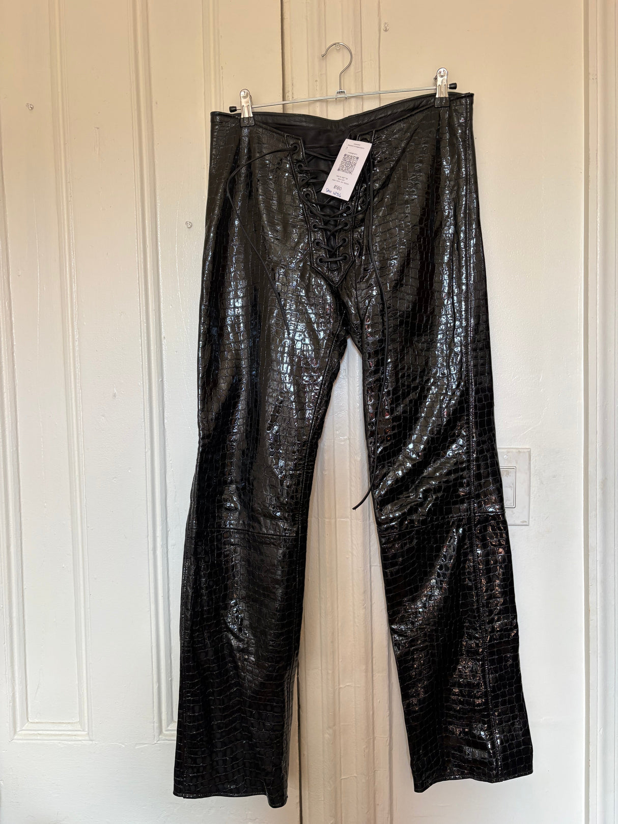 black leather pants