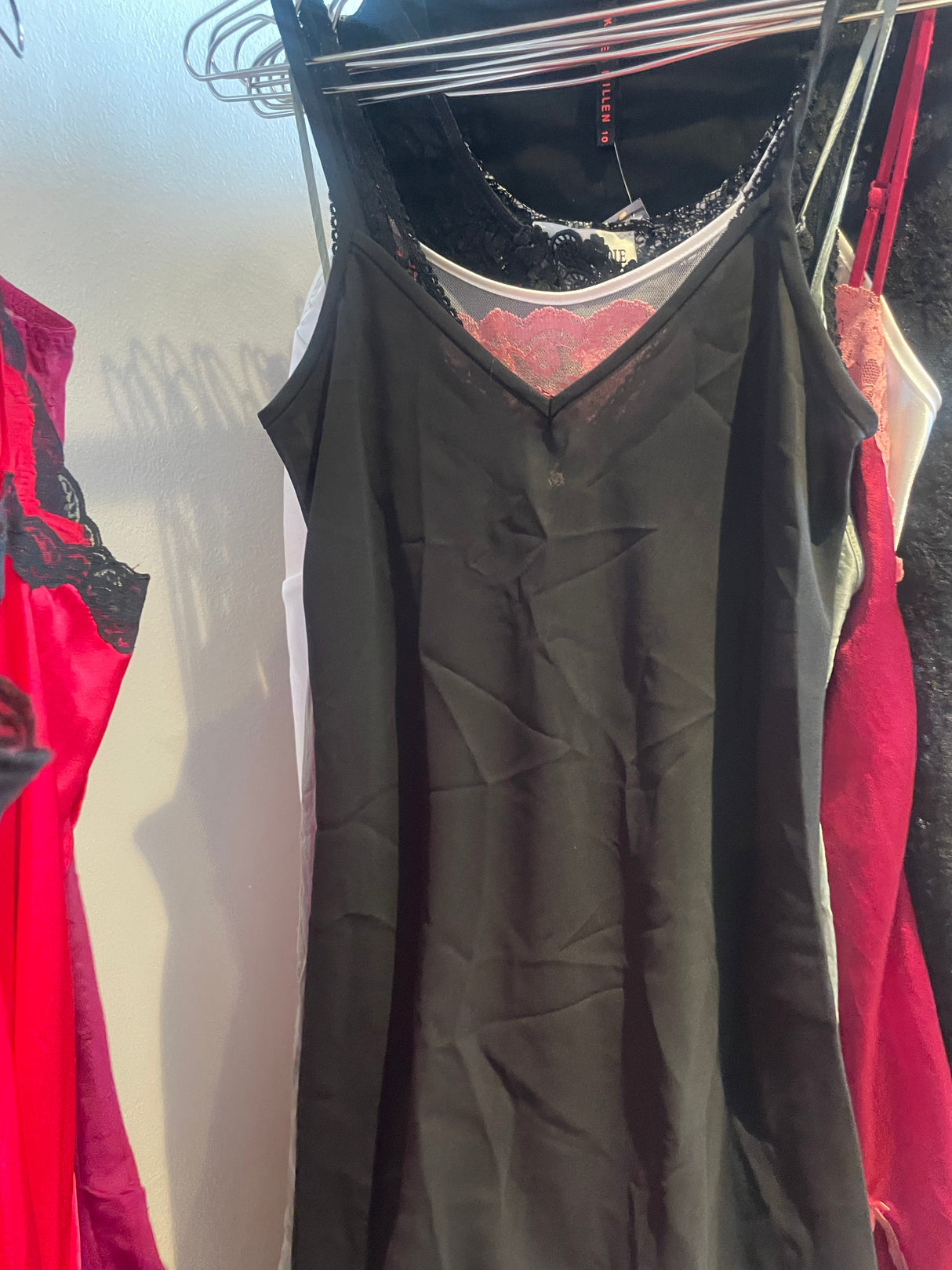 Black sheer slip dress
