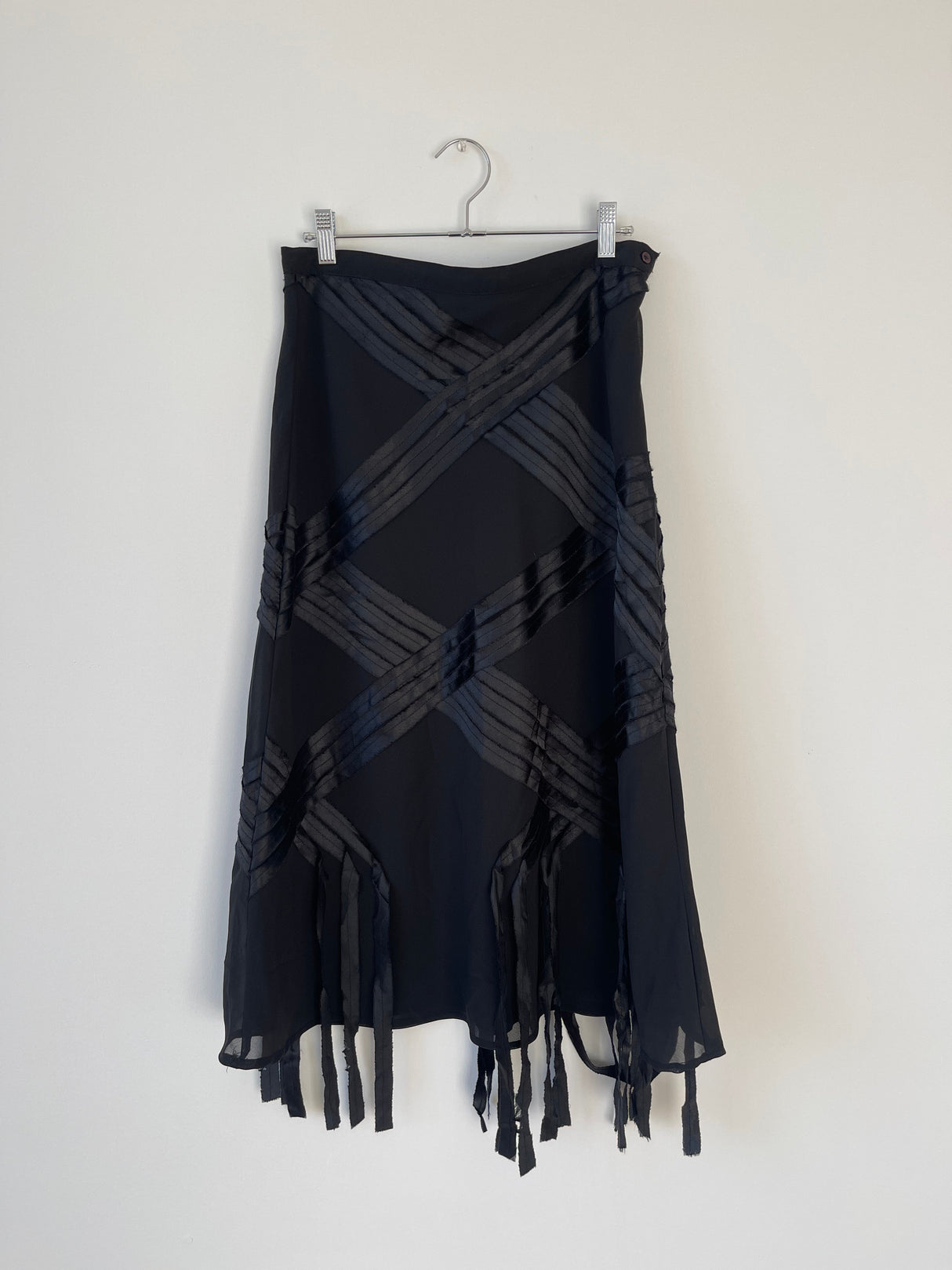 Black fringe skirt