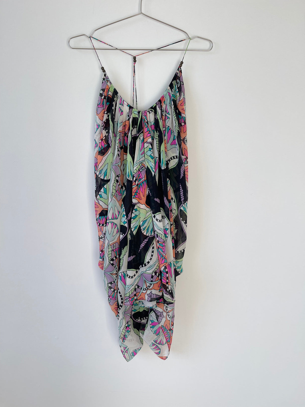 Multicolor silk top