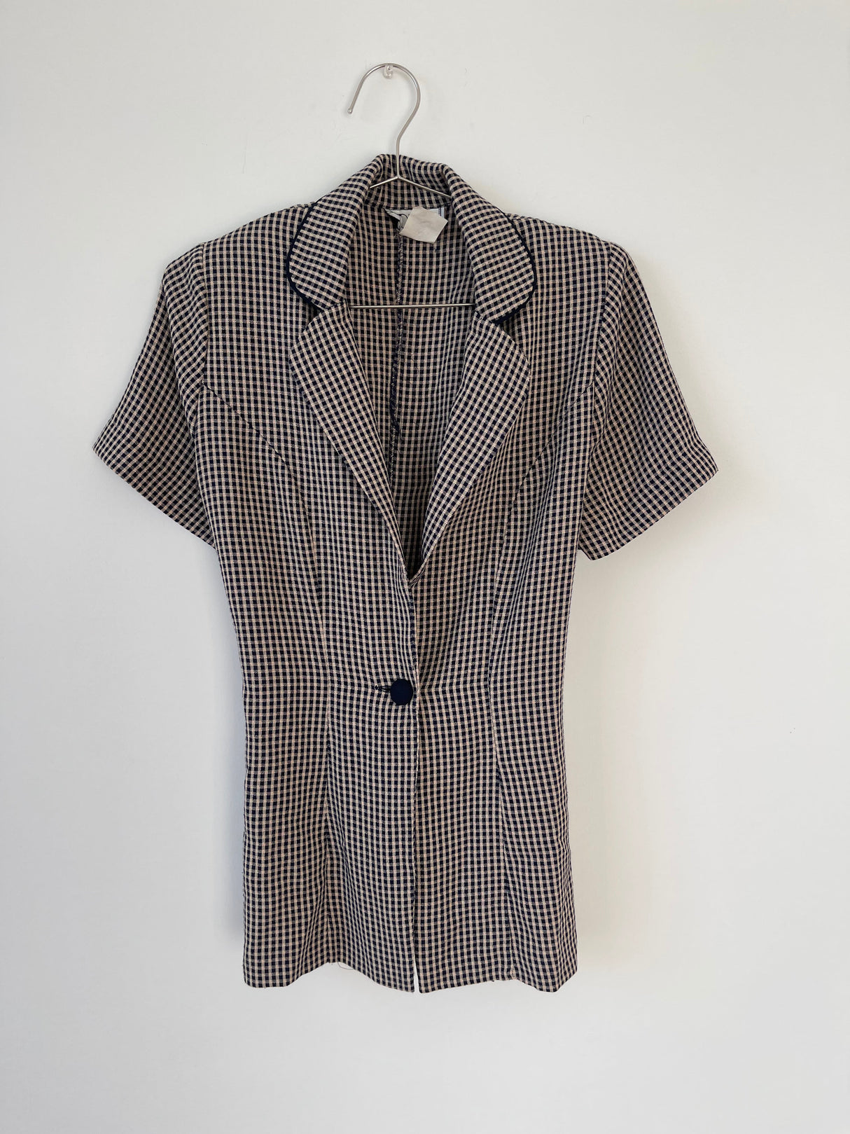 Gingham blazer top