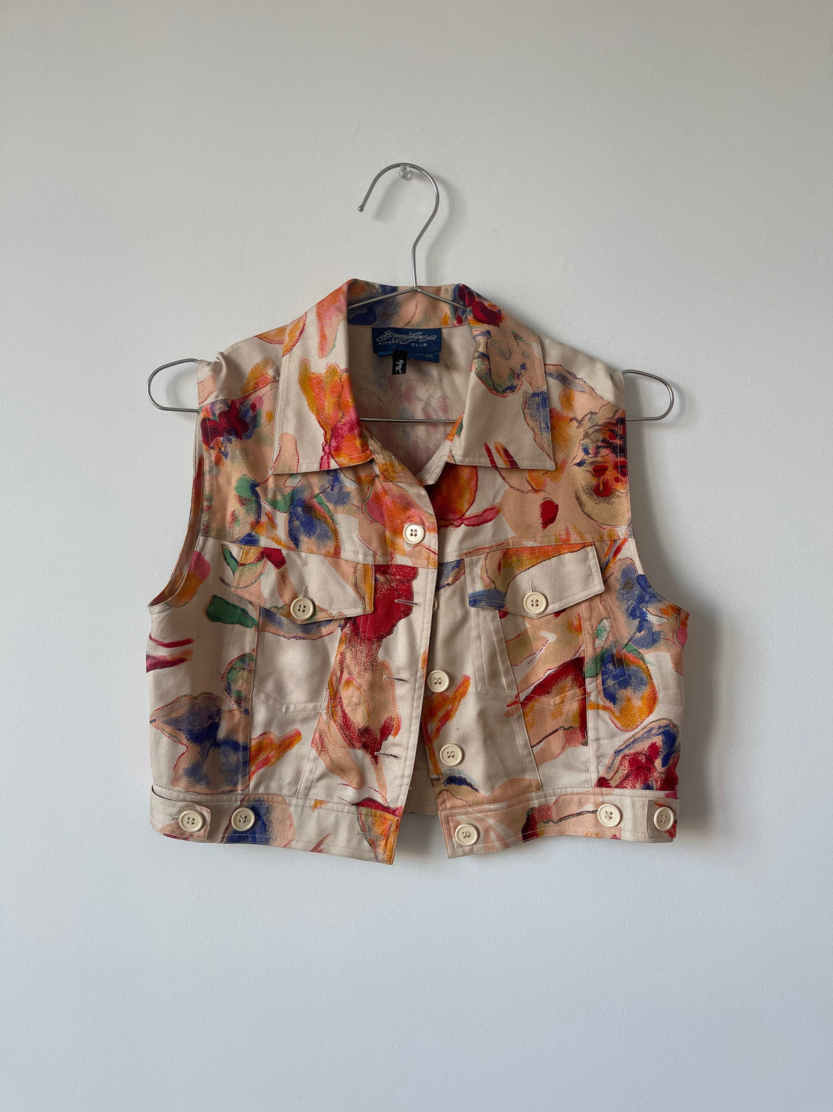 Silk printed vest