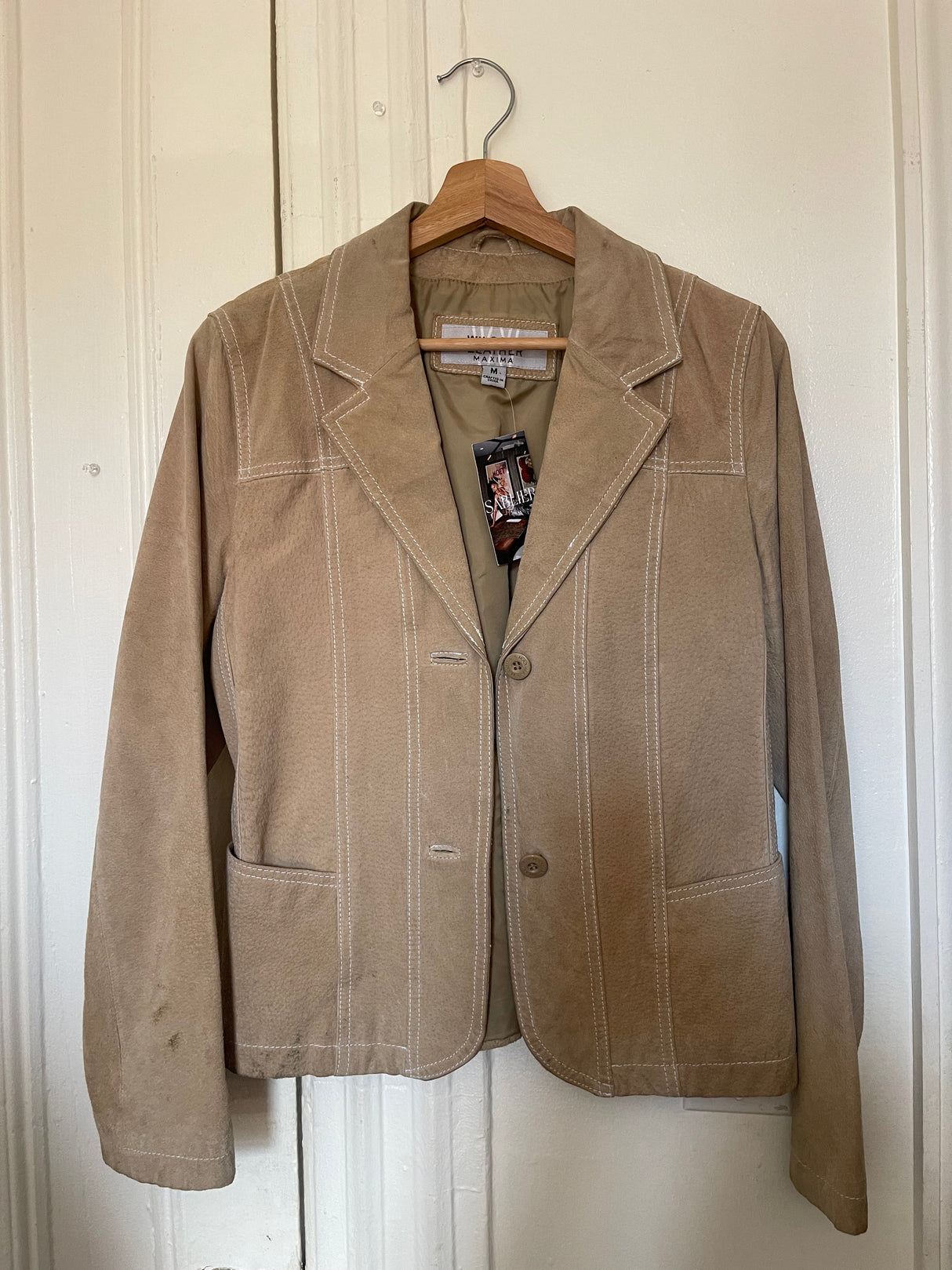 tan suede leather jacket