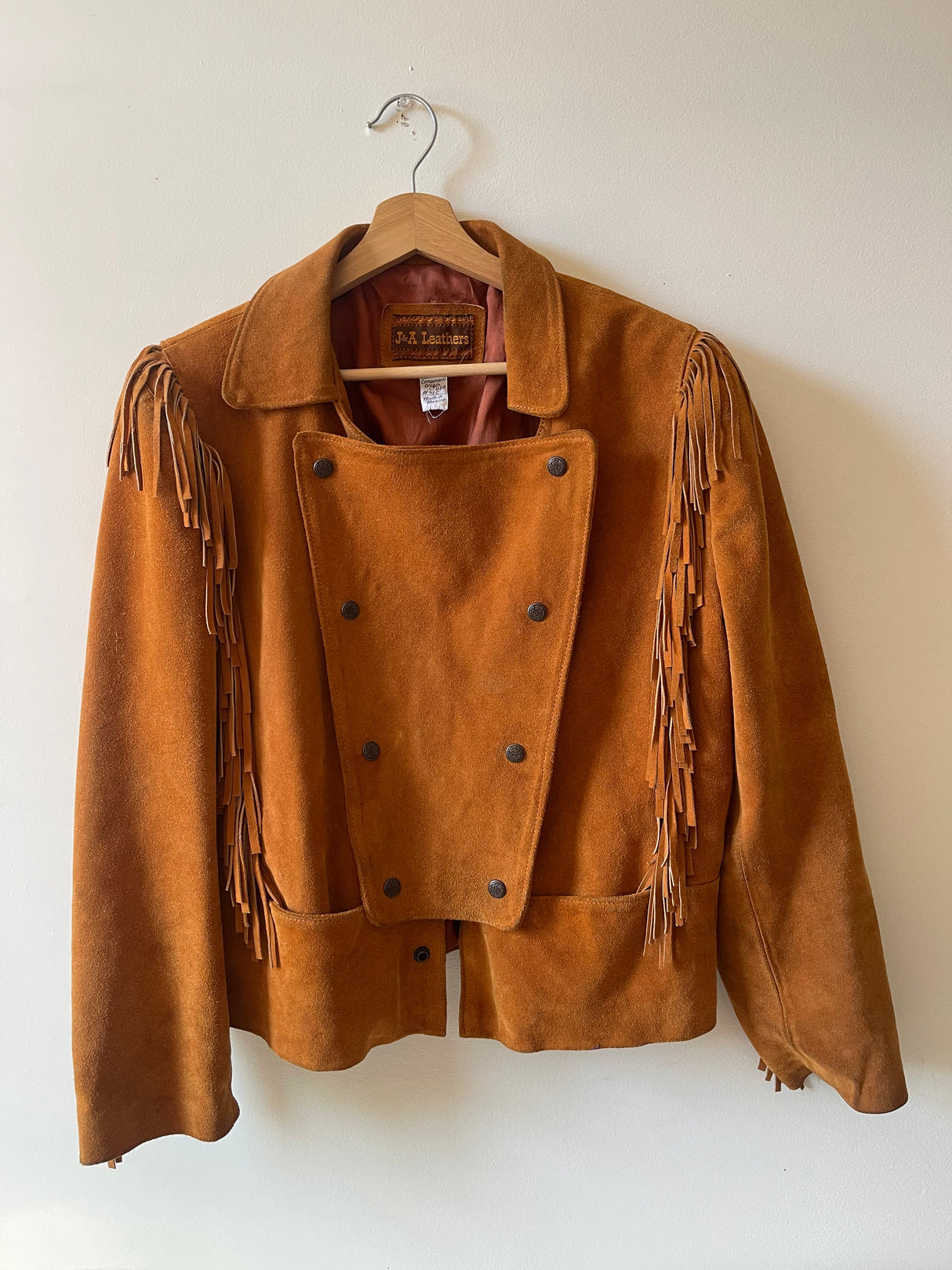 J&A Leathers suede fringe jacket