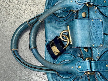 CHLOÉ Large Blue Paddington Bag