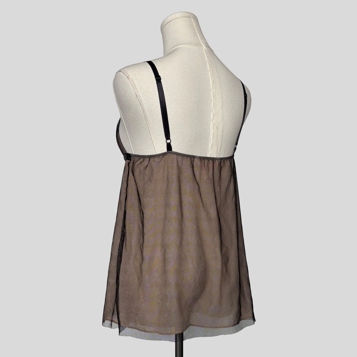 Layered mesh rhinestone babydoll dress