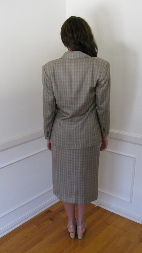 Calvin Klein Collection Beige Skirt Suit
