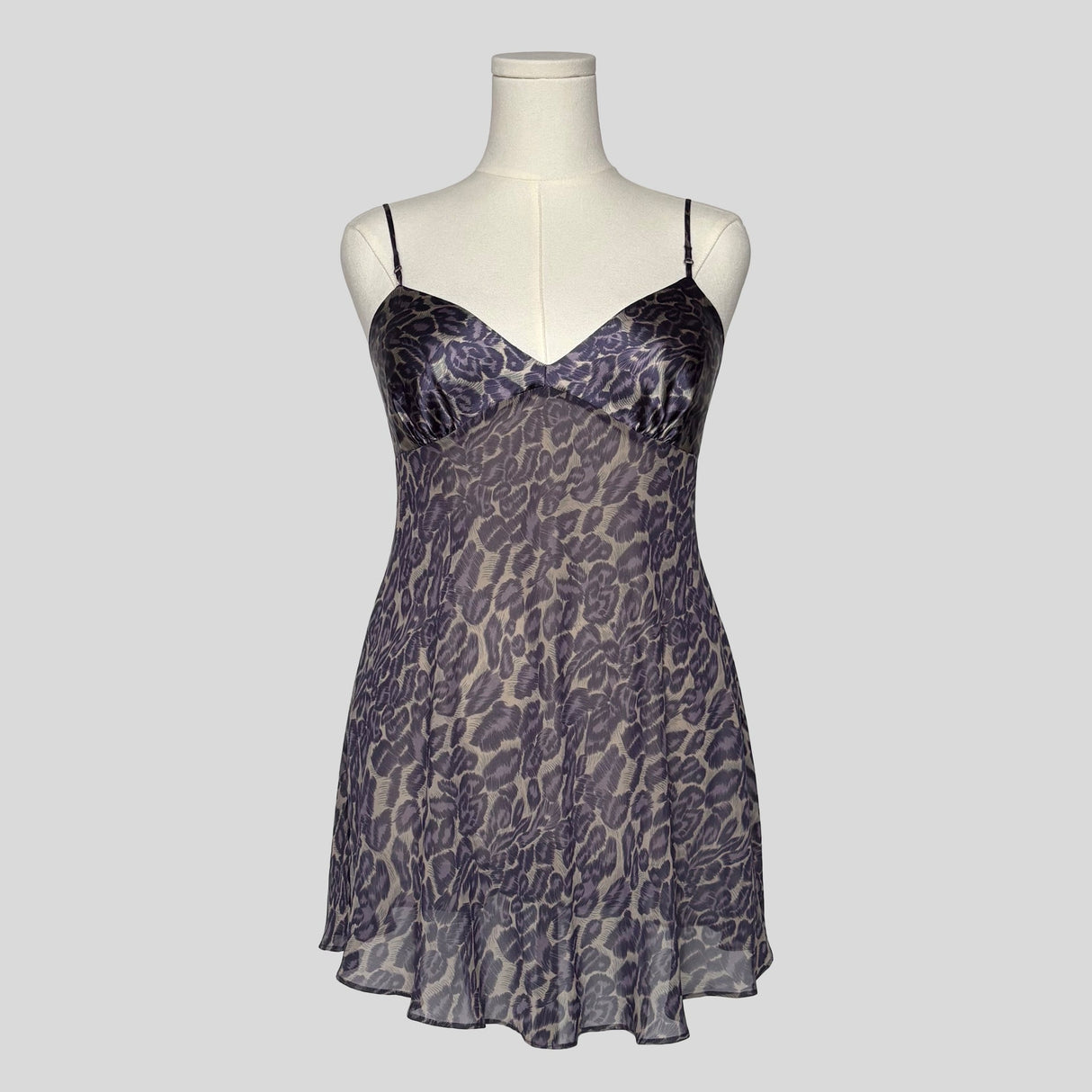 Leopard print babydoll slip
