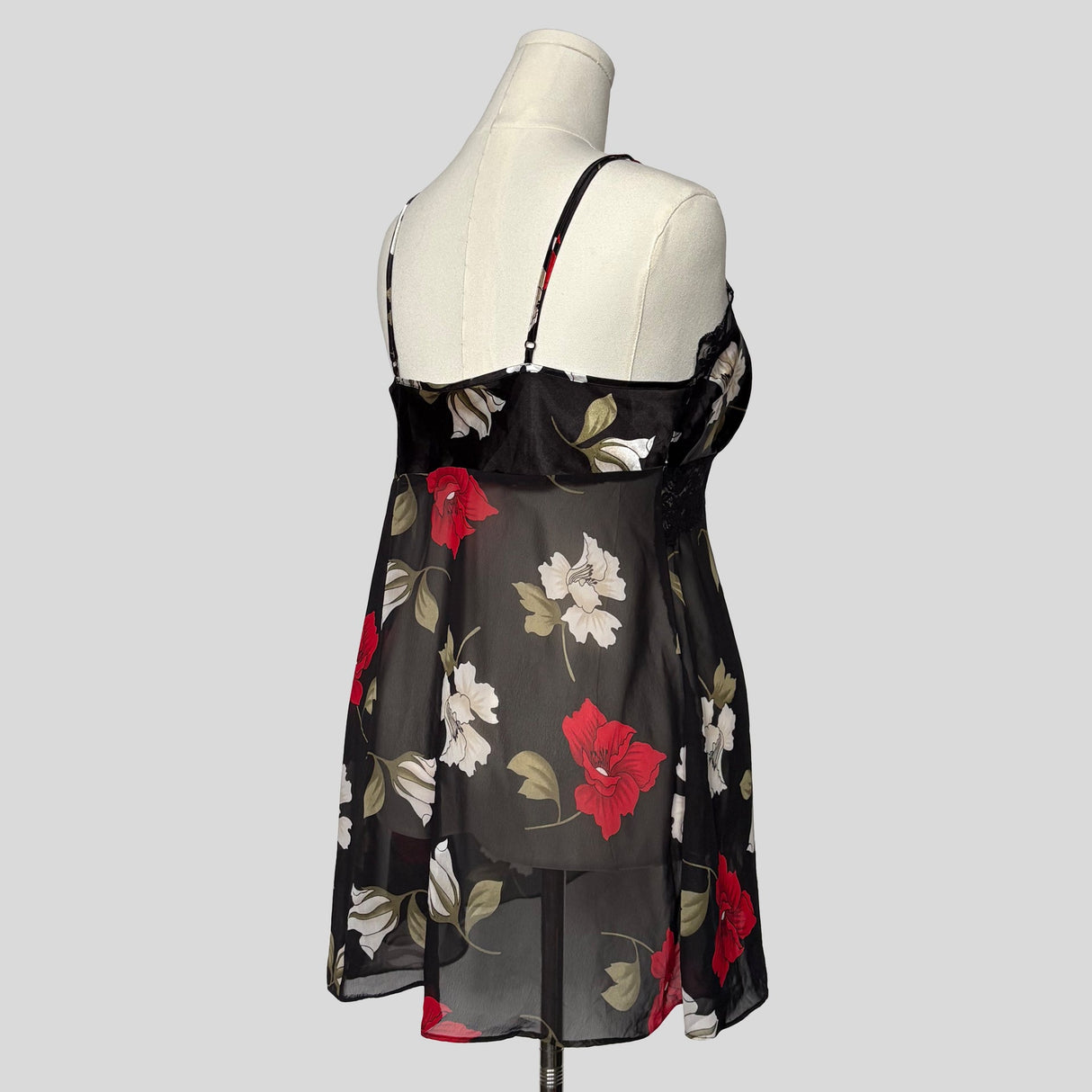 Tropical floral split front babydoll