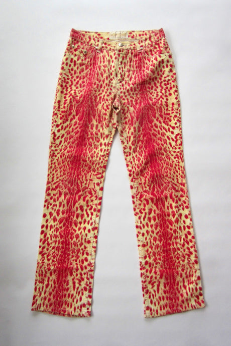 SS 2000 Archival Roberto Cavalli Pink Leopard Print Pants