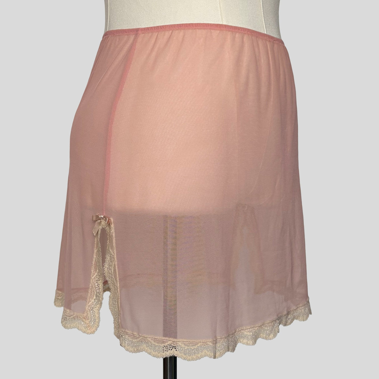 Sheer lace trim skirt