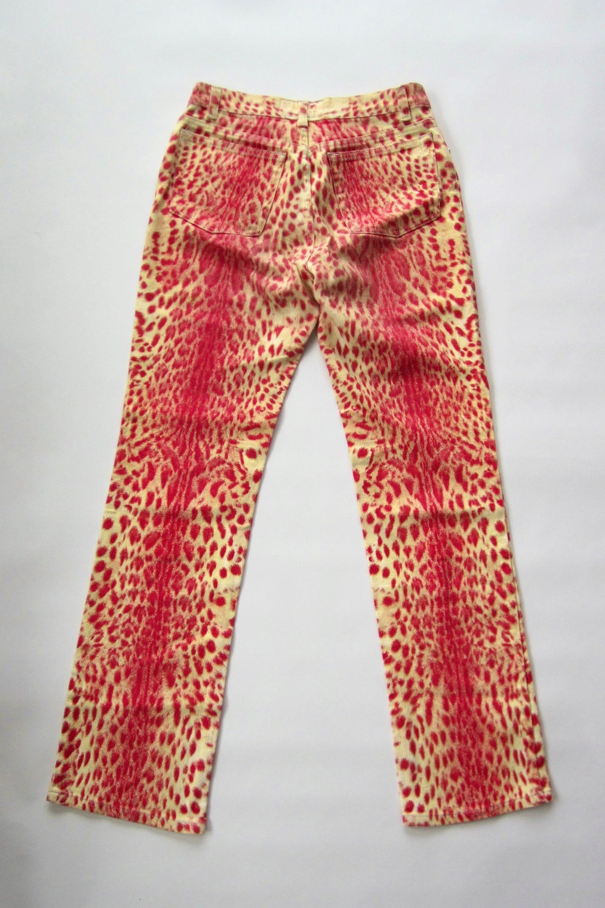 SS 2000 Archival Roberto Cavalli Pink Leopard Print Pants