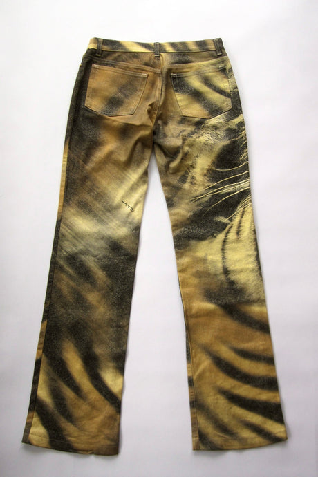 FW 2000 Archival Roberto Cavalli Glitter Tiger Print Pants