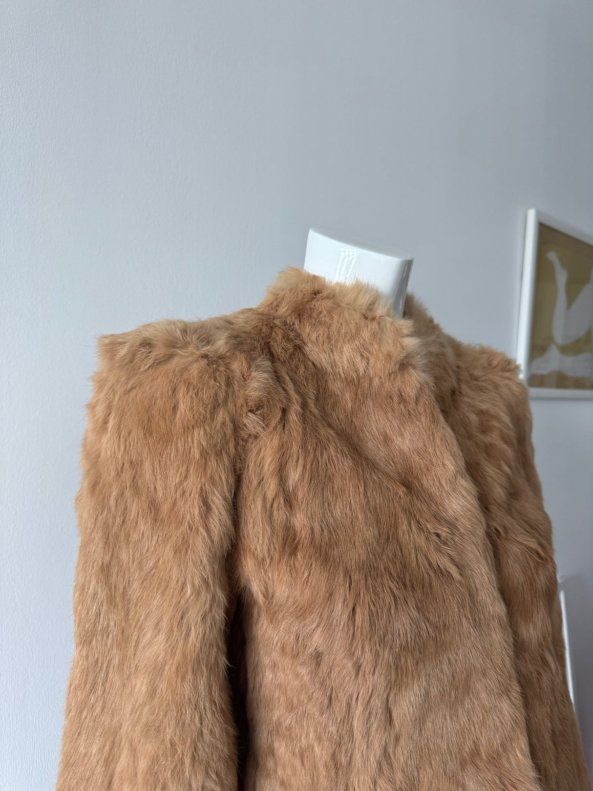 Light Brown Rabbit Fur Jacket