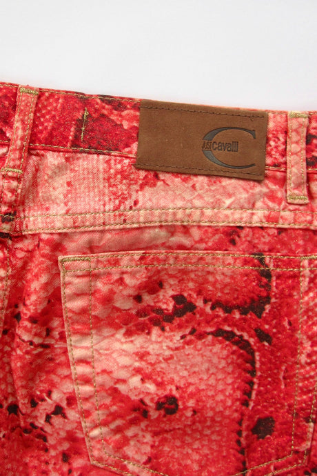 2000s Roberto Cavalli ‘Just Cavalli’ Python Print Glitter Pants