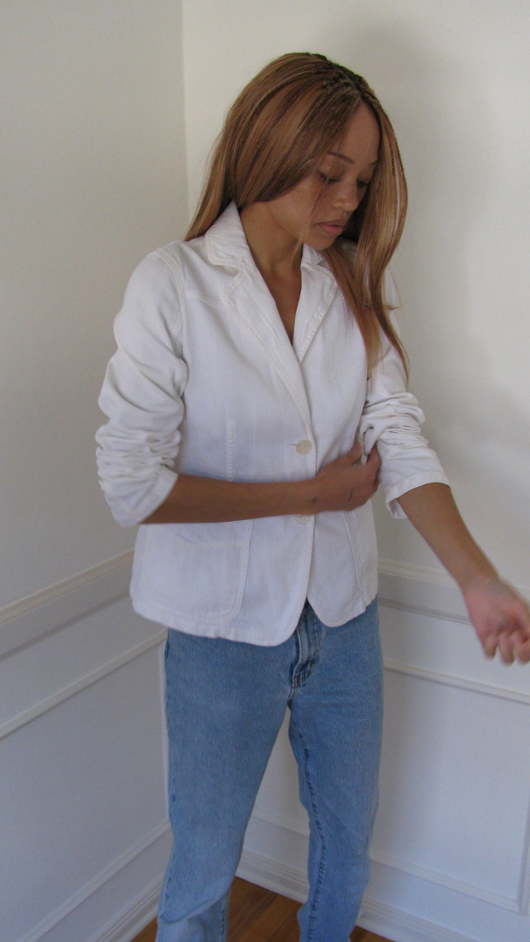 Armani Jeans White Blazer