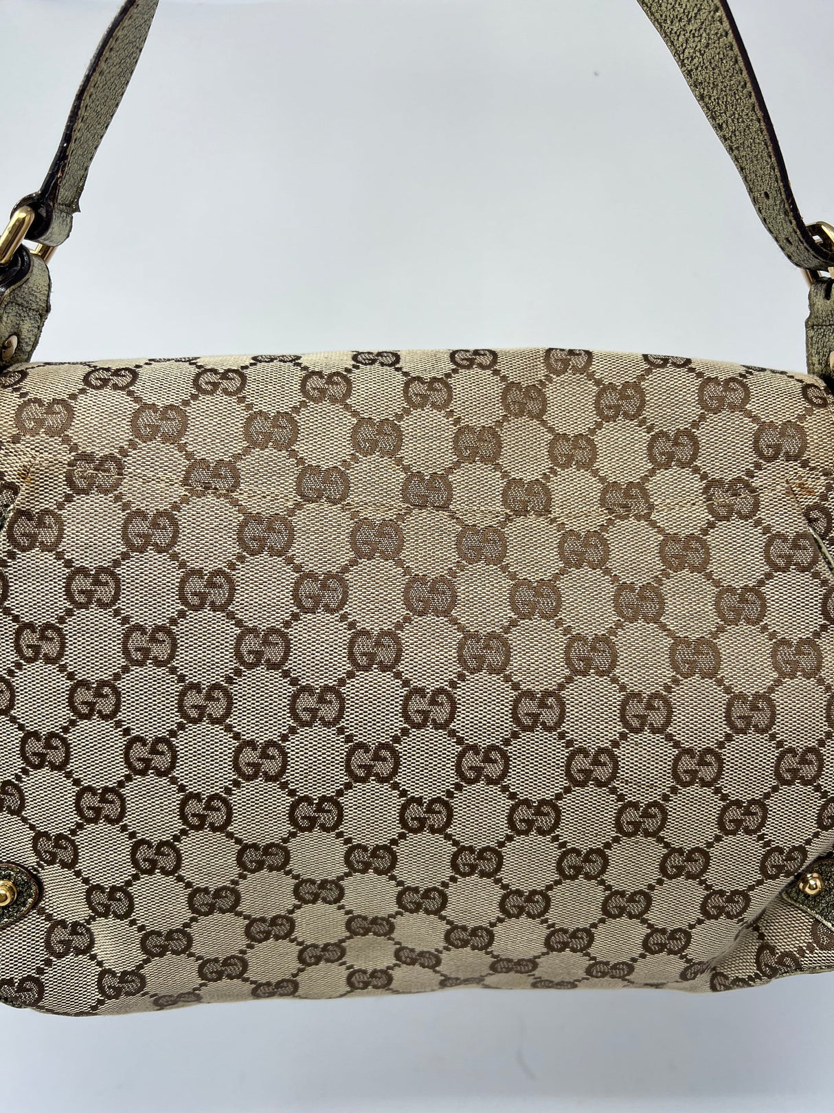 Gucci GG Canvas Tan Shoulder Bag